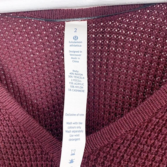 NEW Lululemon The Sweater Life Pullover in Heathered Bordeaux Drama - Picture 12 of 15